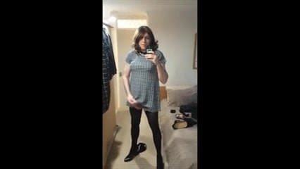 Blue Mini Dress Wank Free Gay Crossdresser Porn Video 4e XHamster