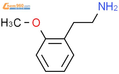 2045 79 62 甲氧基苯乙胺化学式、结构式、分子式、mol、smiles 960化工网