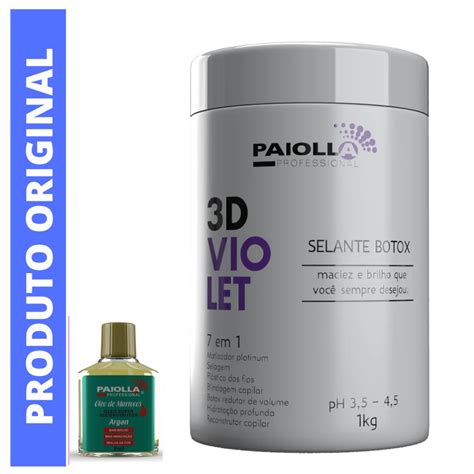 Paiolla Botox Selante Violet Matizador Platinum 1Kg Shopee Brasil