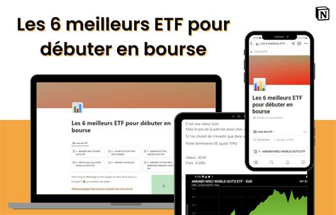 Les 6 Meilleurs Etf Pour Débuter En Bourse