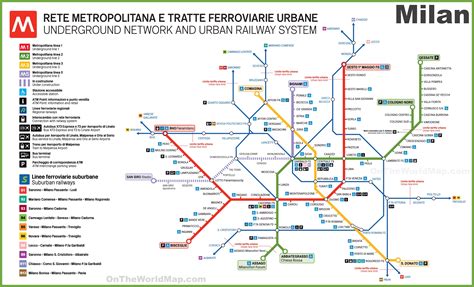 Milan Transport Map - Ontheworldmap.com