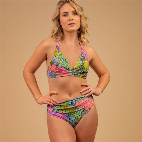 Moontide Hydrangea Multi Fit Wrap Tri Bikini Top Moontide Swimwear