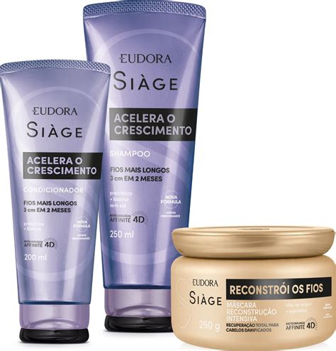 Kit Eudora Siàge Crescimento e Reconstrução Beleza na Web