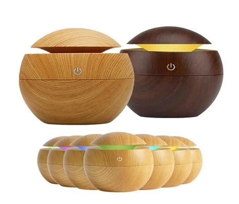 Usb Electric Aroma Air Diffuser Wood Ultrasonic Air Humidifier