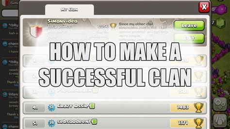 Clash Of Clans Part 20 How To Make A Successful Clan Youtube