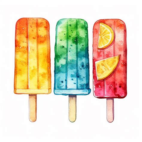 Premium Ai Image There Are Three Popsicles With Different Colors And