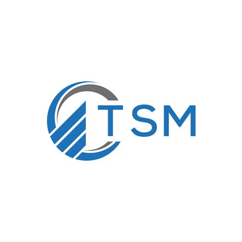 Tsm Flat Accounting Logo Design On White Background Tsm Creative