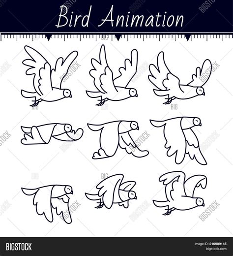 Animation Bird Flying Vector & Photo (Free Trial) | Bigstock