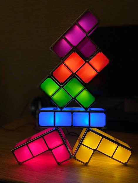 Premium Photo | Tetris lamp