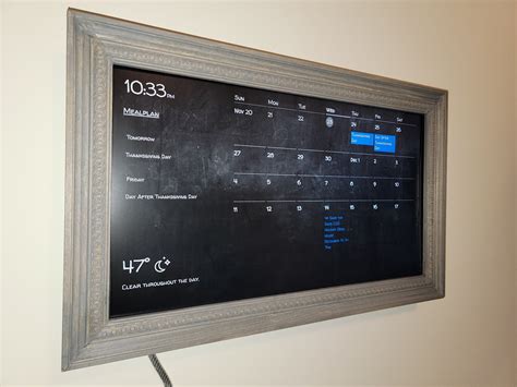 Digital Wall Display and Calendar Smart Screen textured Frame - Etsy