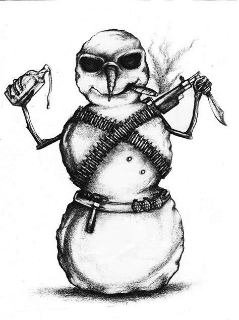 Evil Snowman Drawing at PaintingValley.com | Explore collection of Evil ...