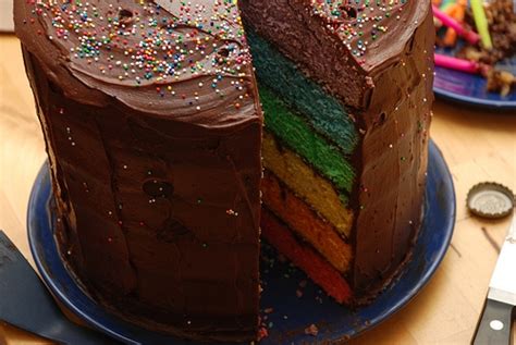 Recipe: Chocolate rainbow cake, rated 2.4/5 - 77 votes