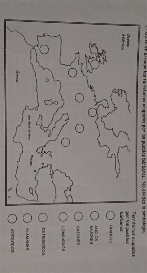 Ubica En El Mapa Los Territorios Ocupados Por Los Pueblos Barbaros