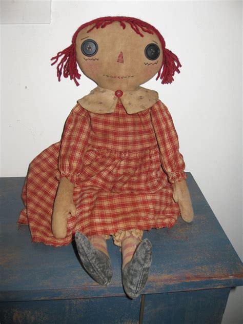 Primitive Raggedy Etsy Raggedy Dolls Handmade Raggedy Ann And Andy