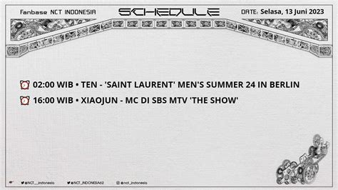 Nct Indonesia Fanbase On Twitter Schedule Selasa Juni Nct Wayv