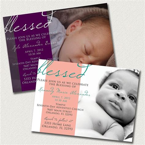 Baby Dedication Blessing Christening Invitation Boy Or Girl Etsy