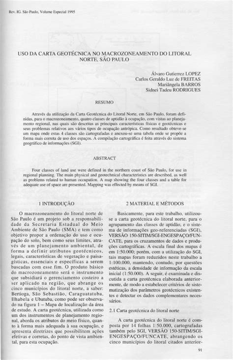 Pdf Uso Da Carta Geot Cnica No Macrozoneamento Ilhabela E