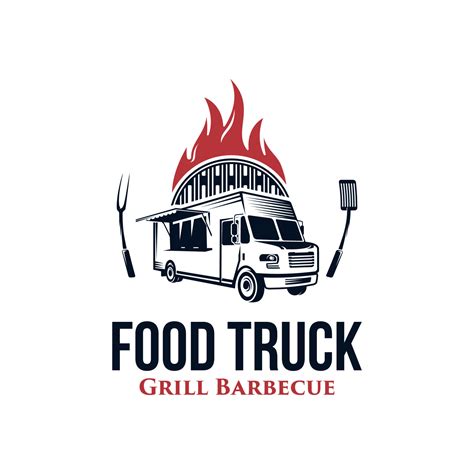 Grill Barbecue Food Truck Vector Logo 24130502 Vector Art At Vecteezy