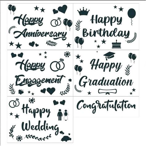 Jual Stiker Balon Pvc Happy Birthday Anniversary Wedding Engagement