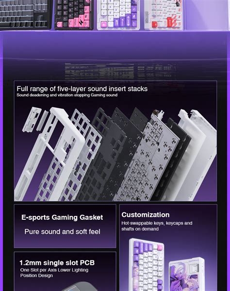 LINGBAO K87PRO Mechanical Keyboard 87 Keys Tri Mode 2 4G BT Type C RGB Hot Swappable Customized