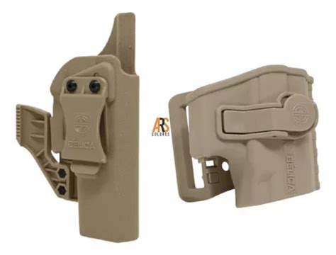 Kit Glock G G Coldre Eagle Fit Cintura Velado Coyote