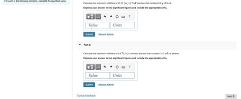 Solved Calculate the molarity of the following solutions. | Chegg.com