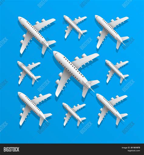 Plane Blue Background Vector & Photo (Free Trial) | Bigstock