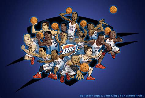 Cartoon of OKC thunder Players by heckthor on DeviantArt