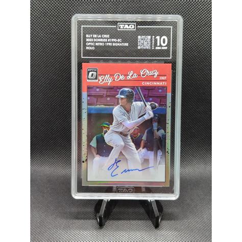 Donruss Elly De La Cruz Optic Retro Signature Holo Auto Tag