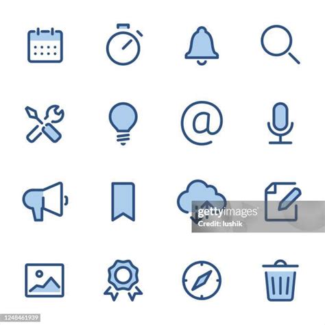 Blue Line Icons Photos And Premium High Res Pictures Getty Images