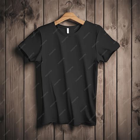 Premium AI Image | Mockup design of black tshirt blank