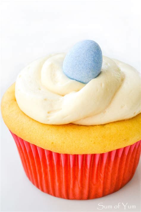 Easter Cupcakes with Homemade Frosting Recipe - Sum of Yum