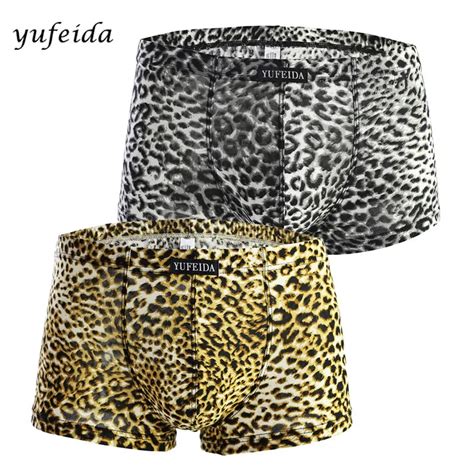 Buy Sexy Men Underwear Boxer Leopard Male Underwear