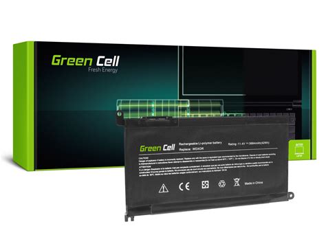 Green Cell Bateria WDX0R WDXOR Para Dell Inspiron 13 5368 5378 5379 15