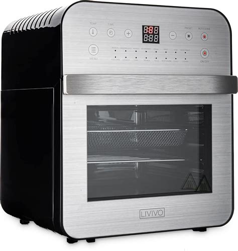 LIVIVO 1600W 12L Digital Air Fryer Rotisserie Oven Multi Function