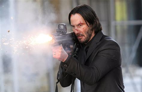 Keanu Reeves Shoots An Action Scene On The Set Of John Wick In