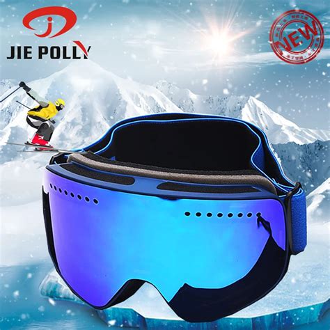 Jie Popply Magnetic Ski Glasses Double Lens Ski Goggles Double Layers