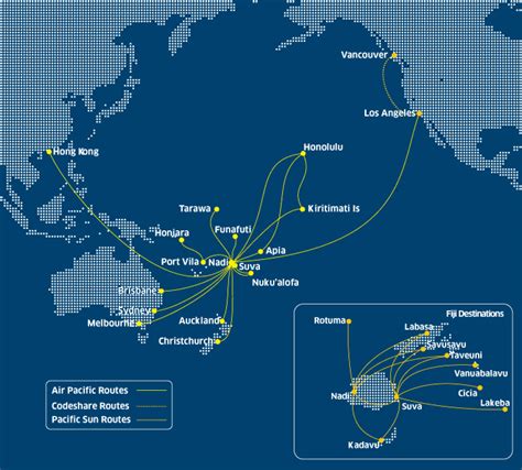 Fiji Airways route map