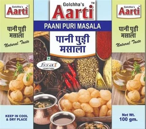 Pani Puri Masala Packaging Size 100 G Packaging Type Box At Rs 28