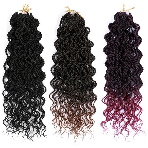 18inch Wavy Senegalese Twists Crochet Braids Synthetic Artificial Hair