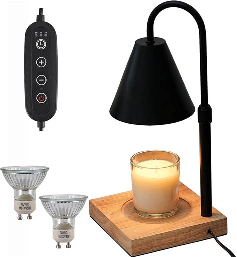 Yodewa Candle Warmer Lamp With Timer And Dimmer Wood Base