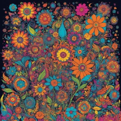 Retro Hippie Flower Power Art Free Stock Photo - Public Domain Pictures