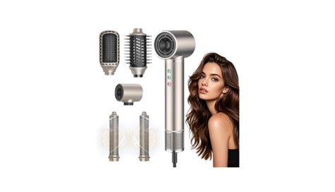 Dryhsip 5 In 1 Hot Air Blow Dryer Brush Hair Dryer Curling Wand Volumizing Brush Straightening