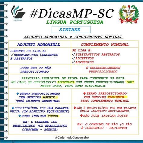 Como Diferenciar Adjunto Adnominal De Complemento Nominal