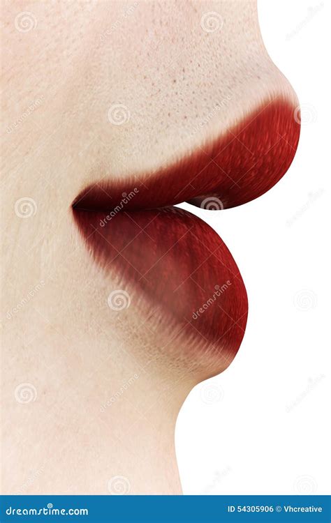 Red Lips - Side View Stock Photo - Image: 54305906