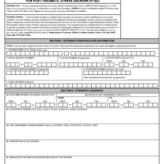 VA Form 21-0781. Statement in Support of Claim for Service Connection ...