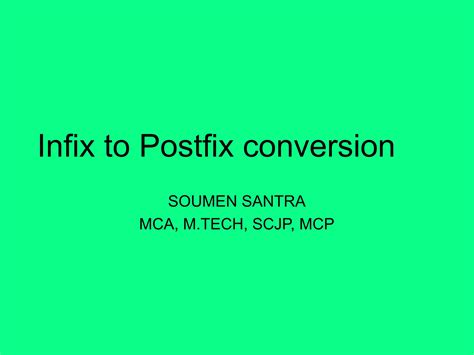 Infix To Postfix Conversion Using Stack Ppt