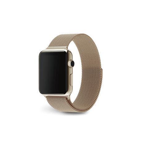 Apple Watch Strap Stainless Steel Milanese Loop Magnetic Milanese Band Gold Aluminium