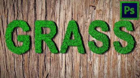 Realistic Grass Text Effect Photoshop Tutorial Adobe Photoshop