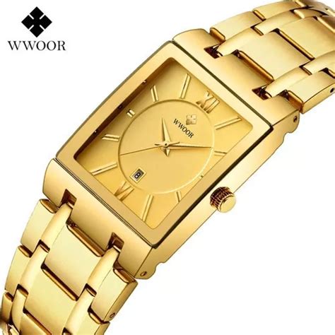 Reloj Wwoor Rectangular Para Hombre Cuotas Sin Inter S